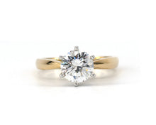Load image into Gallery viewer, GIA Certified 1.57CT Round Brilliant Cut Diamond Solitaire Engagement Ring