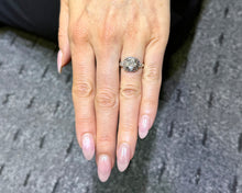 Load image into Gallery viewer, Antique Platinum Old Mine Diamond Engagement Ring