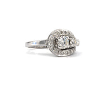 Load image into Gallery viewer, Vintage 18K White Gold Cocktail Ring