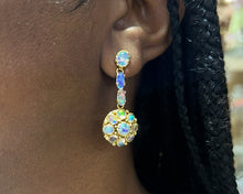 Load image into Gallery viewer, Antique Crystal Opal Dangler Earrings