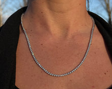 Load image into Gallery viewer, Illusion Set Lab Grown Diamond Tennis Necklace