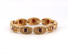 Load image into Gallery viewer, 14K Yellow Gold Garnet Bracelet