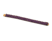 Load image into Gallery viewer, 14K Yellow Gold Amethyst Bracelet