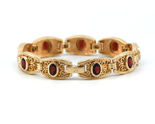 Load image into Gallery viewer, 14K Yellow Gold Garnet Bracelet