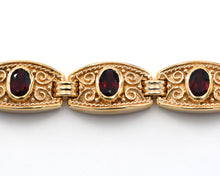 Load image into Gallery viewer, 14K Yellow Gold Garnet Bracelet