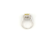 Load image into Gallery viewer, 14k White Gold Fancy Yellow Diamond Ring