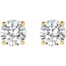 Load image into Gallery viewer, Round Diamond Studs In 14k Yellow Gold