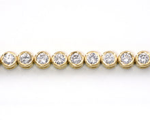 Load image into Gallery viewer, 14k Yellow Gold Bezel Set 5CTW Diamond Line Bracelet