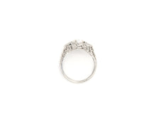 Load image into Gallery viewer, Antique 18K White Gold Emerald Cut Diamond Ring