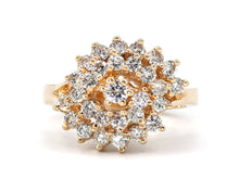 Load image into Gallery viewer, Estate Swirl Diamond Cocktail Ring