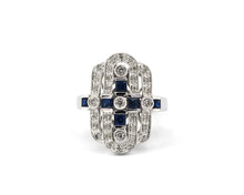 Load image into Gallery viewer, Sapphire And Diamond Cocktail Ring