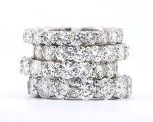 Load image into Gallery viewer, Stack of Round Diamond Eternity Anniversary Wedding Bands