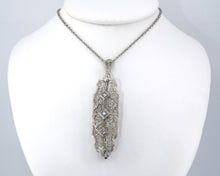 Load image into Gallery viewer, Antique Art Deco Filigree Pendant & Pin