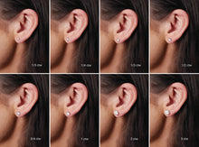 Load image into Gallery viewer, At Guy Edward Family Jewelers, we have a large selection of natural diamond and lab grown diamond studs in all shapes, sizes, and price points.