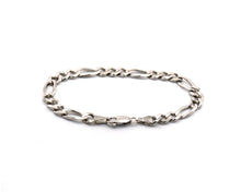Load image into Gallery viewer, Men's White Gold Figaro Link Bracelet