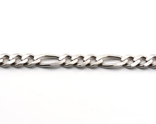 Load image into Gallery viewer, Men's White Gold Figaro Link Bracelet