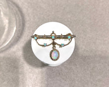 Load image into Gallery viewer, Vintage 14K Yellow Gold Opal Brooch