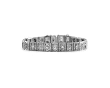 Load image into Gallery viewer, Vintage White Gold Filigree Diamond Bracelet