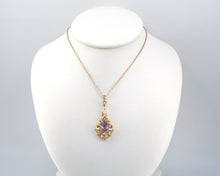 Load image into Gallery viewer, Vintage Amethyst Lavalier Pendant Necklace