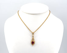 Load image into Gallery viewer, Vintage Ruby Lavalier Pendant Necklace