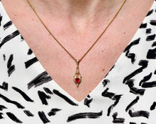 Load image into Gallery viewer, Vintage Style Ruby Lavalier Pendant Necklace