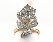 Load image into Gallery viewer, Vintage Diamond Flower Ring
