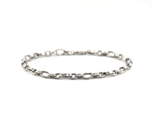 Load image into Gallery viewer, White Gold Oval Link Anklet