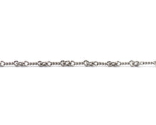 Load image into Gallery viewer, White Gold Twisted Bar Link Ankle Bracelet
