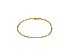 Load image into Gallery viewer, 14K yellow gold mariner link ankle bracelet