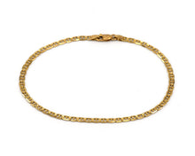 Load image into Gallery viewer, 14K yellow gold mariner link ankle bracelet