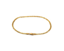 Load image into Gallery viewer, 14K yellow gold mariner link ankle bracelet