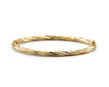Load image into Gallery viewer, Yellow Gold Twist Bangle