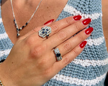 Load image into Gallery viewer, Sapphire And Diamond Cocktail Ring