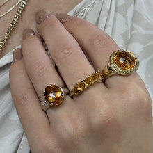 Load image into Gallery viewer, 14K Yellow Gold Diamond And Fancy Cut Citrine Ring