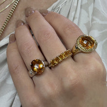Load image into Gallery viewer, 14K Yellow Gold Diamond And Fancy Cut Citrine Ring