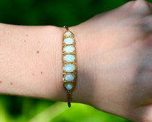 Load image into Gallery viewer, Antique 10K Yellow Gold And Opal Bracelet