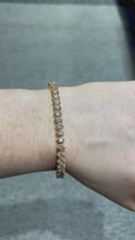 Load and play video in Gallery viewer, 14K Yellow Gold Diamond Tennis Bracelet 8.40CTW VS2-H