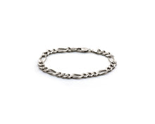 Load image into Gallery viewer, Men's White Gold Figaro Link Bracelet