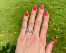 Load image into Gallery viewer, White Gold GIA Certified Round Brilliant Cut Diamond Engagement Ring with Matching Wedding Band Set