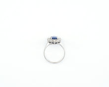 Load image into Gallery viewer, Sapphire and Diamond Halo Ring