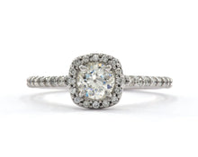 Load image into Gallery viewer, Round Diamond Halo Engagement Ring
