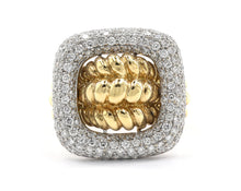 Load image into Gallery viewer, Two Tone Diamond Buckle Ring
