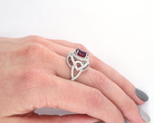 Load image into Gallery viewer, Rhodolite Garnet and Diamond Ring