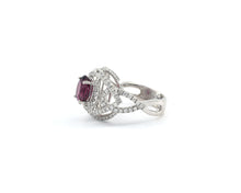 Load image into Gallery viewer, Rhodolite Garnet and Diamond Ring