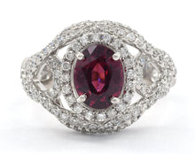 Load image into Gallery viewer, Rhodolite Garnet and Diamond Ring