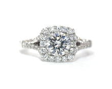 Load image into Gallery viewer, Round Diamond Halo Engagement Ring