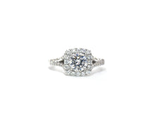 Load image into Gallery viewer, Round Diamond Halo Engagement Ring
