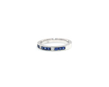 Load image into Gallery viewer, Sapphire and Diamond Anniversary Band