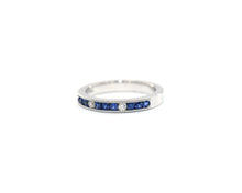 Load image into Gallery viewer, Sapphire and Diamond Anniversary Band
