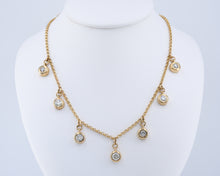 Load image into Gallery viewer, Bezel-set Diamond Dangle Necklace